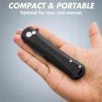 Black Tactical Folding Pocket Knife 4.5" D2 Steel Blades Button Lock Pocket Clip