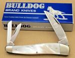 Vintage BULLDOG BRAND Solingen Wharncliffe Whittler Genuine Pearl Handles - MINT
