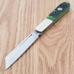 Queen Barlow Folding Knife 1095HC Steel Wharncliffe Blade Jigged Bone Handle
