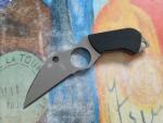 Spyderco Swick 6 Neck Knife, LC200N Wharncliffe Plain Blade, Black G10 Handle