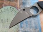 Spyderco Swick 6 Neck Knife, LC200N Wharncliffe Plain Blade, Black G10 Handle