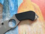 Spyderco Swick 6 Neck Knife, LC200N Wharncliffe Plain Blade, Black G10 Handle