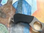 Spyderco Swick 6 Neck Knife, LC200N Wharncliffe Plain Blade, Black G10 Handle