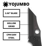 Spyderco YoJumbo Specialty Knife with Black Wharncliffe Blade and Black Coarse-Textured G-10 Handle - PlainEdge - C253GPBBK
