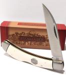 Rough Rider White Micarta Lockback Wharncliffe Blade Folding Pocket Knife RR2712