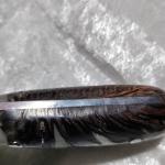 Handmade Fixed Blade Steel Wharncliffe with stabilized pinecone resin handle