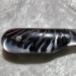 Handmade Fixed Blade Steel Wharncliffe with stabilized pinecone resin handle