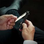 OCASO - Solstice Gentleman's Knife, 3.5" S35VN Steel, Titanium or Carbon Fiber, Ambidextrous Deep Carry Pocket Clip, Wharncliffe Blade 8WFS