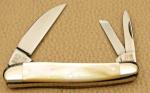 Vintage BULLDOG BRAND Solingen Wharncliffe Whittler Gold Lip Pearl Handles MINT