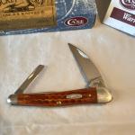 Case Vintage Pocketknife Pocket Worn Bone Handle 3-Blade Clip Point Wharncliffe