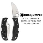Spyderco RockJumper Lightweight Knife with 3.08" VG-10 Steel Wharncliffe Blade and Black FRN Handle - PlainEdge - C254PBK