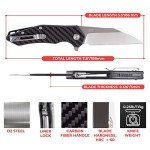 Firebird GANZO FH31 Wharncliffe Pocket Knife - Carbon Fiber