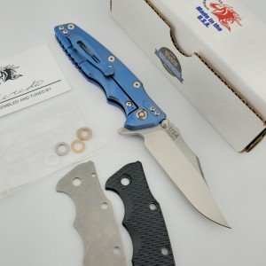 Hinderer Eklipse TriWay Bowie Knife - Blue G10
