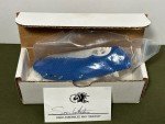 Hinderer XM-24 Blue Flipper Knife with G-10 Handle