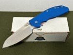 Hinderer XM-24 Blue Flipper Knife with G-10 Handle