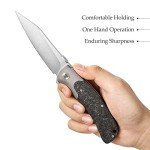 TRIVISA EDC Wharncliffe Folding Knife with Clip