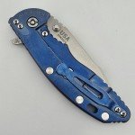 Hinderer XM18 Battle Blue Titanium Knife