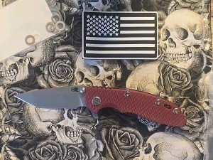 Hinderer XM-18 3.0" Harpoon Tanto - Red G10