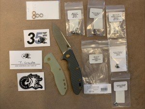 Hinderer XM-18 3.5" Slicer, Stonewash Blue Handle