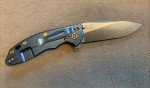 Hinderer XM-18 3.5" Slicer, Stonewash Blue Handle