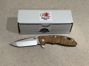 Hinderer XM-18 3.5" Spanto Blue Oak Knife