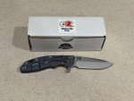 Hinderer XM-18 3.5" Spanto Blue Oak Knife