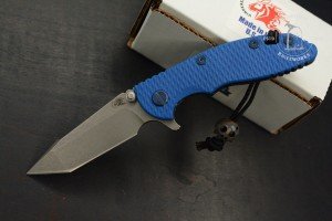 Hinderer XM-18 Harpoon Tanto Blue G-10 Knife