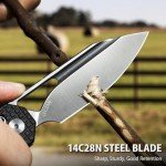 NedFoss COUGAR Wharncliffe Folding Pocket Knife