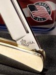 Queen USA 4" Brown Stag Barlow Pocket Knife