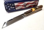 Queen USA 4" Brown Stag Barlow Pocket Knife