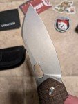 Vosteed Gator Folding Knife with Brown Micarta Handle