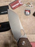 Vosteed Gator Folding Knife with Brown Micarta Handle
