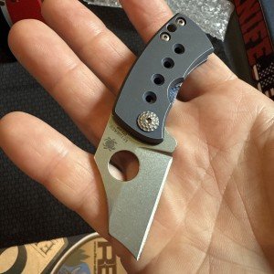 Spyderco McBee Wharncliffe Folding Knife - Titanium Handle