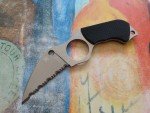 Spyderco Swick 5 Serrated Wharncliffe Knife, Black Handle