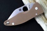 Spyderco Microjimbo - Brown G10 Wharncliffe Knife