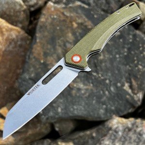 Brown Micarta Wharncliffe Folding Pocket Knife