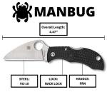 Spyderco Manbug Wharncliffe Lightweight VG-10 Knife