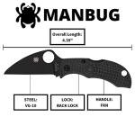 Spyderco Manbug Wharncliffe Folding Pocket Knife
