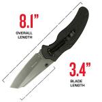 Tac Force Evolution - Spring Assisted Folding Pocket Knife - Wharncliffe Blade with Black G10 Handle and Pocket Clip - TFE-A015-BK