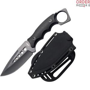 9-Inch Full Tang Tactical Knife ABS Swivel Sheath Outdoor Reusable