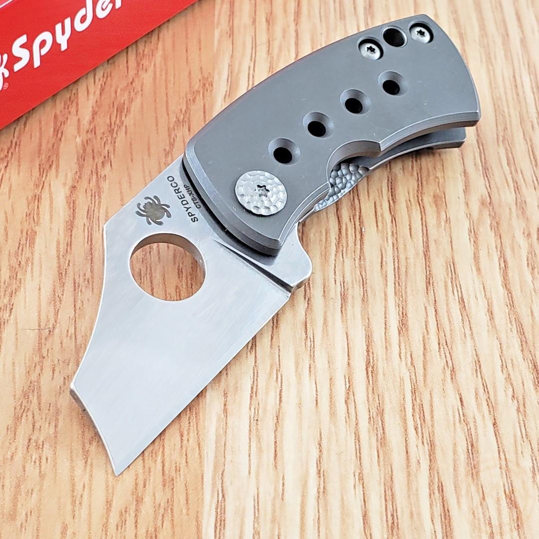 Spyderco McBee Wharncliffe Folding Knife - Titanium Handle