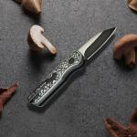 YF SMART Small Folding Pocket Knife - 1.96" Wharncliffe Blade, Two-Tone Black & Gray Finish, Textured G10 Handle, Gift For Men, Women For Everyday Carry, Camping, Hiking, Outdoor Activities