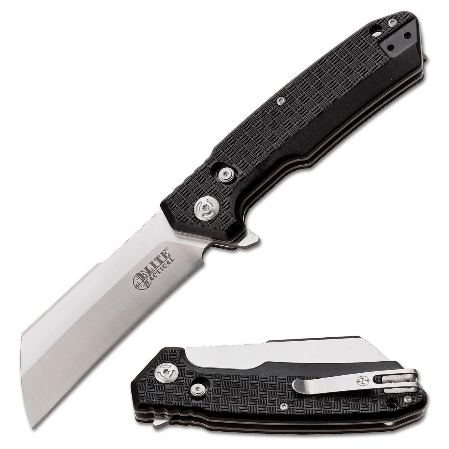 Elite Tactical - Manual Folding Knife w/ D.L.M. - WRETCH - Wharncliffe Blade, D2