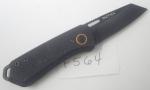 Black Tactica K.100 EDC Folder Pocket Knife Wharncliffe Manual Tactical Blade