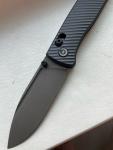 Asher Nomad Custom Knife - S90V, Blue Aluminum