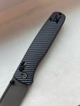 Asher Nomad Custom Knife - S90V, Blue Aluminum