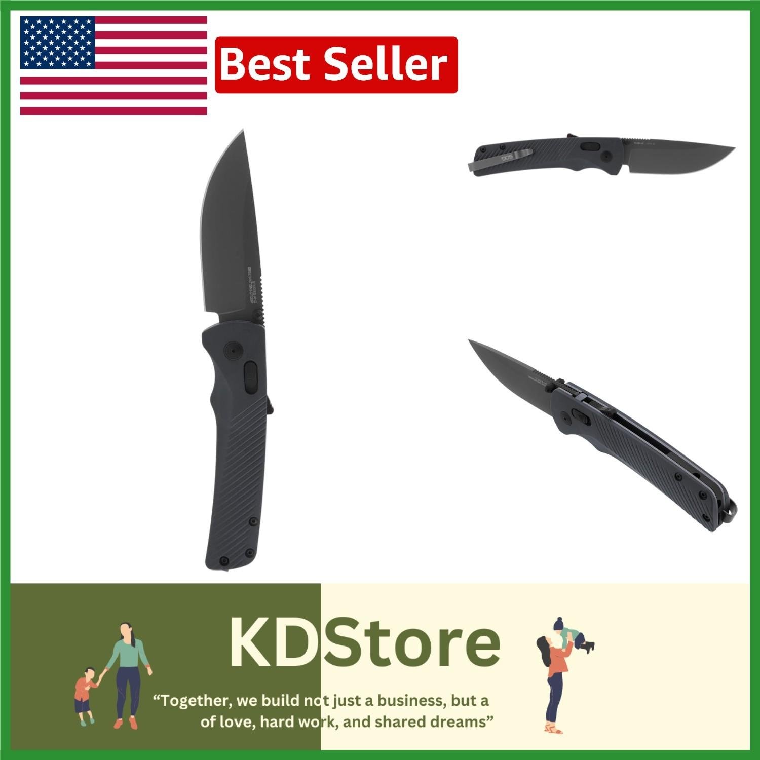 Flash AT Dual-Carry Tactical Folding Knife with Cryo D2 Blade