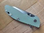 USED-Rick Hinderer Knives XM-24 SKINNY Wharncliffe SW S45VN Blade SW Blue L/S