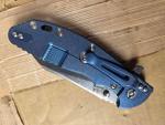 USED-Rick Hinderer Knives XM-24 SKINNY Wharncliffe SW S45VN Blade SW Blue L/S