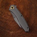 K FURY CM109 titanium Handle Pocket Knife Cool Shape, Outdoor Camping, Tactical 